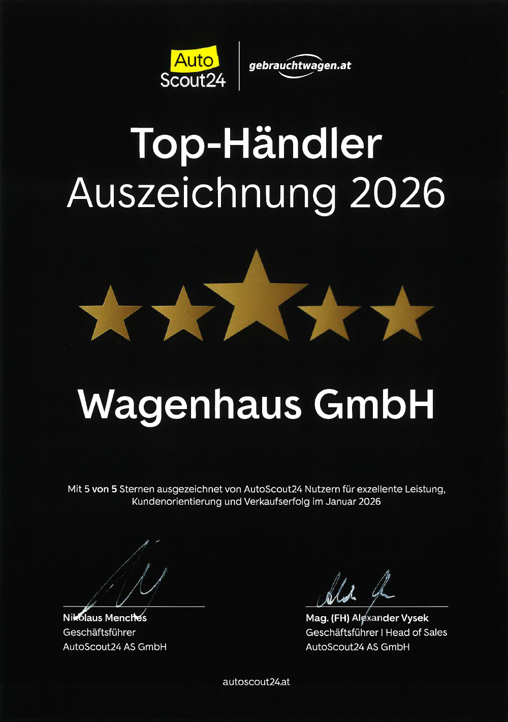 Auszeichnung Autoscout 2026